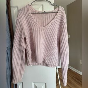 Vince Soft Blush V-Neck Sweater